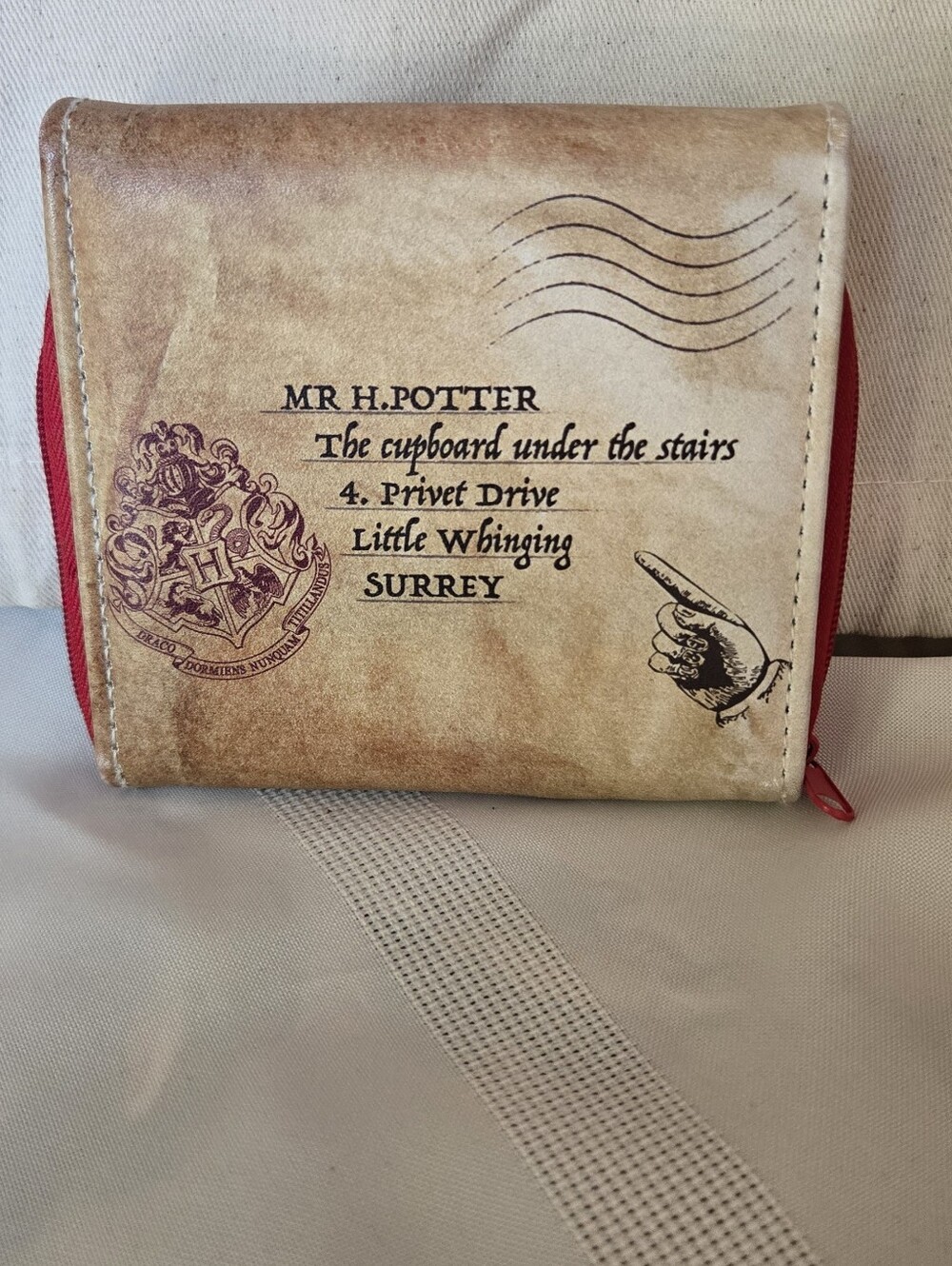 New Harry Potter Themed Letter Wallet in Tan and Red